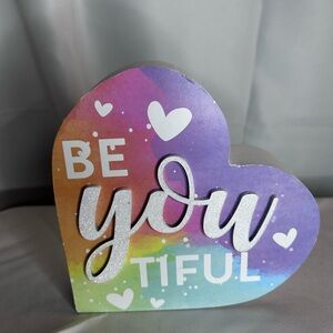 New “Be-You-tiful”Colorful Heart-Shaped Decor